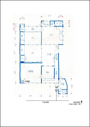 1階の間取り図